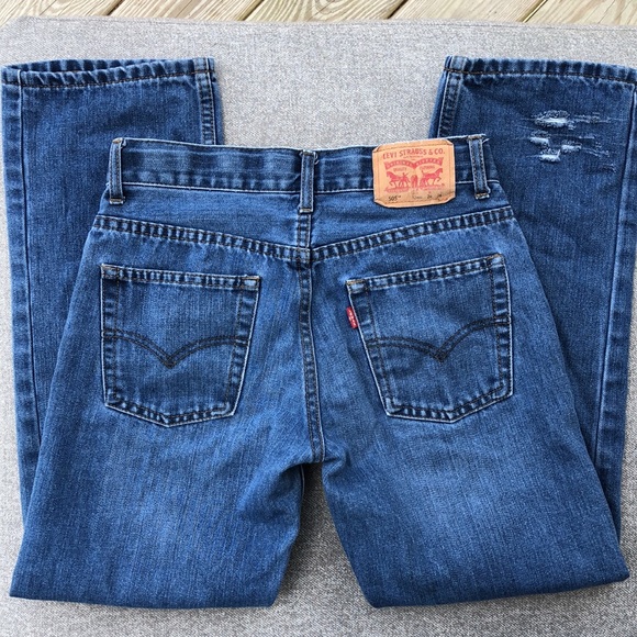 Like new! - LEVI’S 505 Regular Fit Distressed Denim Jeans - Picture 6 of 10